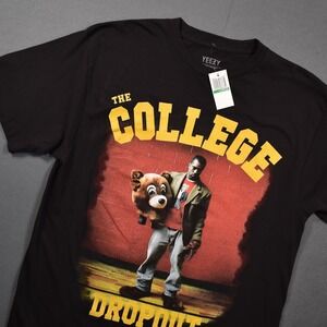 Yeezy Kanye West The College Dropout Mens Graphic T-Shirt Large Black